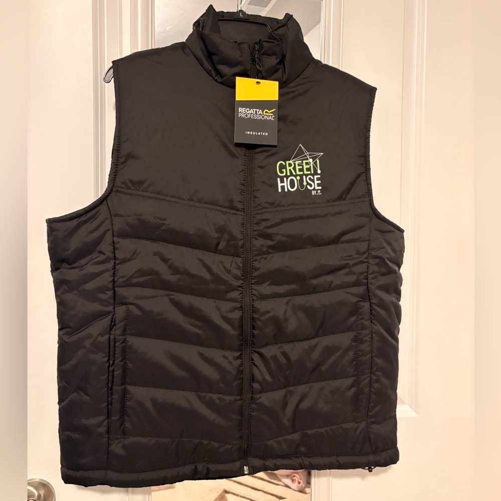 Regatta Professional Insulated Vest Black Green House by Bacardi NWT XL